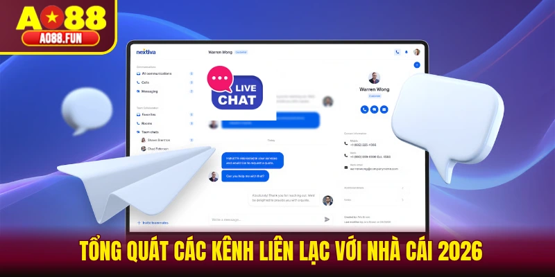 Tổng quát các kênh liên lạc với nhà cái 2026